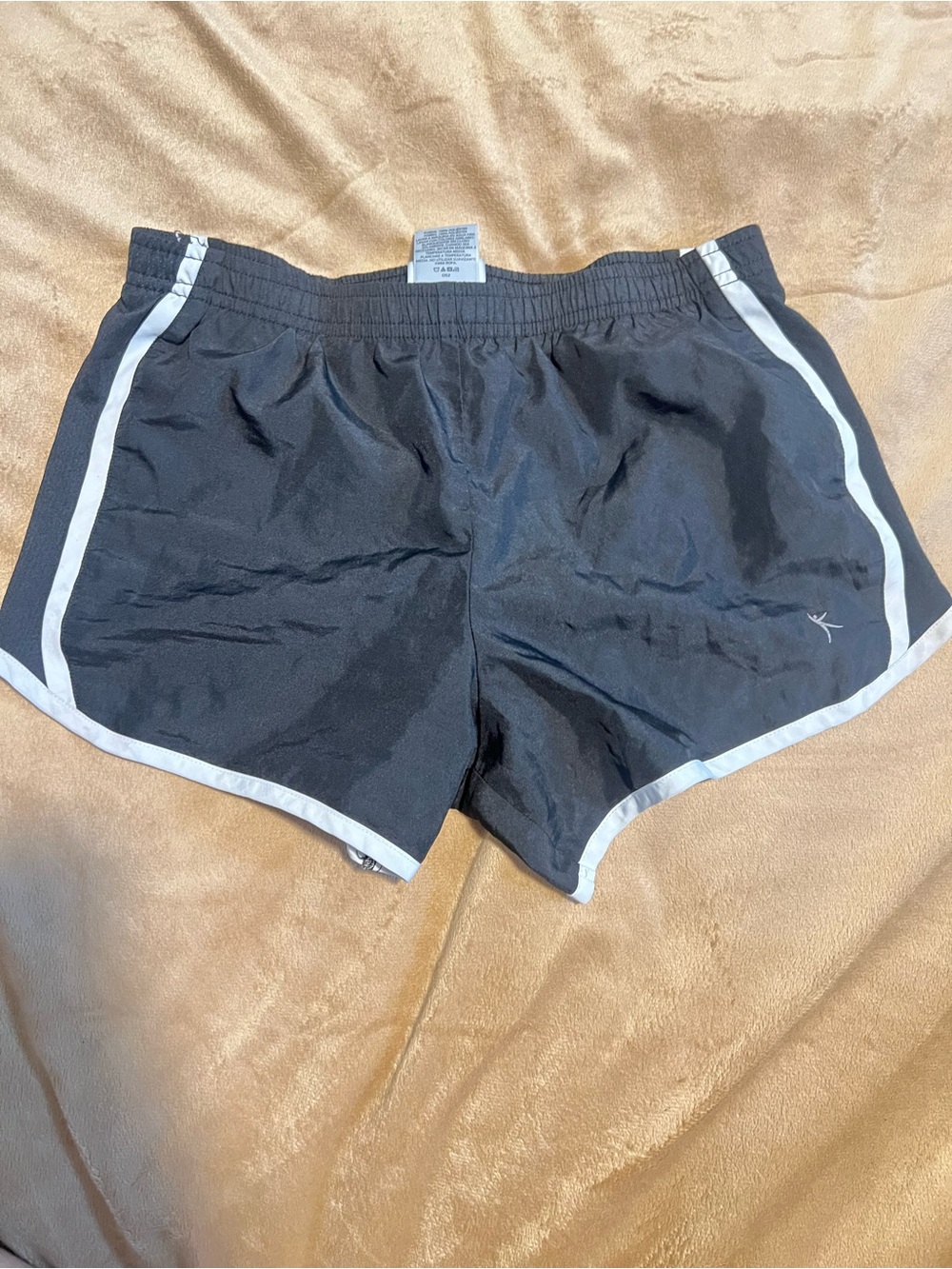 Danskin Black Athletic Shorts with White Trim